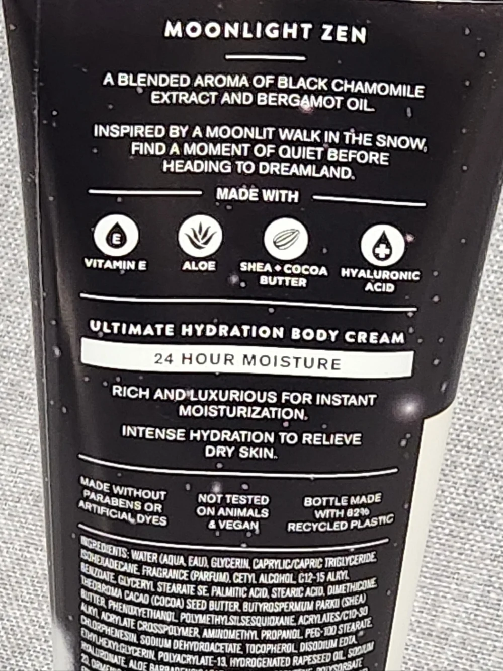 Bath & Body Works Moonlight Zen Black Chamomile Body Cream Aromatherapy. New